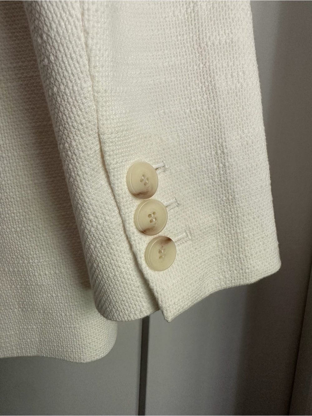 Talbots Soft White Textured Blazer Jacket Size 16 - Picture 5 of 6